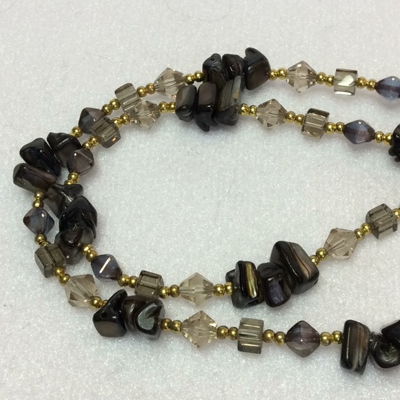 FINAL SALE PRICE Lia Rosa Designs Handmade Necklace in Brown & Gold - Picture 5 of 7